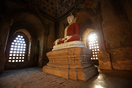 Interior of the ancient temples in Bagan, Myanmarのeditorial素材