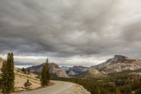A father with baby son visit Yosemite National Park in Californai, USA