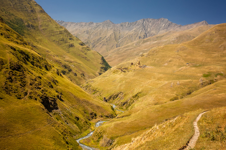 The way to Atsunta pass, Tusheti, Georgia