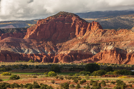 Spectacular landscapes of Capitol reef National park in Utah, USAの写真素材