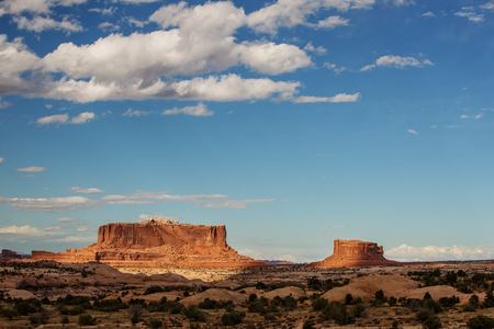 Spectacular landscapes at the entrance to Goblin valley state park in Utah, USAの写真素材