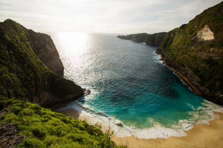 Manta Bay  on Nusa Penida Island, Indonesiaの写真素材