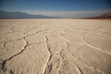 View along Badwater Road in Death Valley National Park, California. Badlands, canyonの写真素材