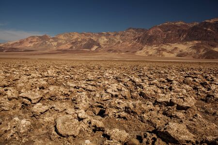 View along Badwater Road in Death Valley National Park, California. Badlands, canyonの写真素材