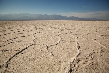 View along Badwater Road in Death Valley National Park, California. Badlands, canyonの写真素材