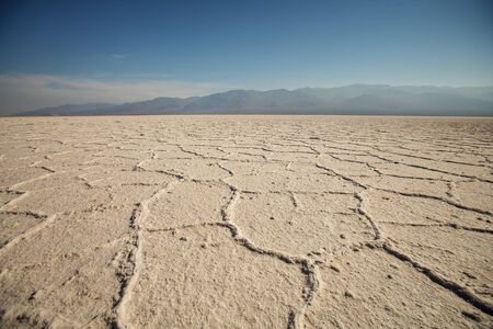 View along Badwater Road in Death Valley National Park, California. Badlands, canyonの写真素材