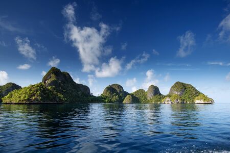 Picuresque landscape Wajag island, Raja Ampat, Indonesiaの写真素材