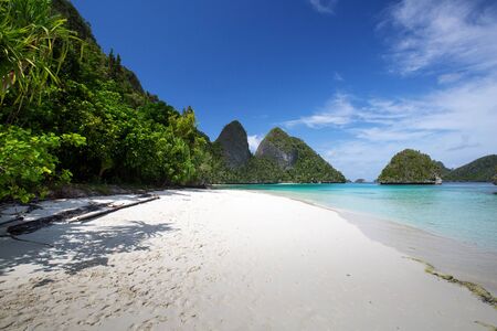 Picuresque landscape Wajag island, Raja Ampat, Indonesiaの写真素材