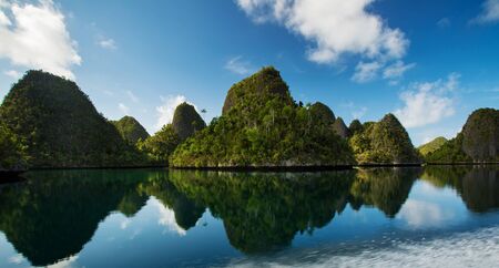 Picuresque landscape Wajag island, Raja Ampat, Indonesiaの写真素材