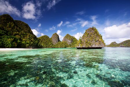 Picuresque landscape Wajag island, Raja Ampat, Indonesiaの写真素材