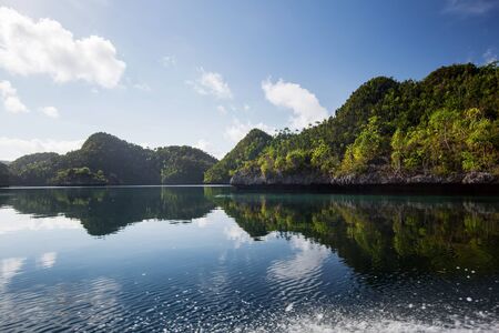 Picuresque landscape Wajag island, Raja Ampat, Indonesiaの写真素材