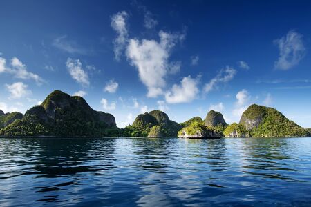 Picuresque landscape Wajag island, Raja Ampat, Indonesiaの写真素材
