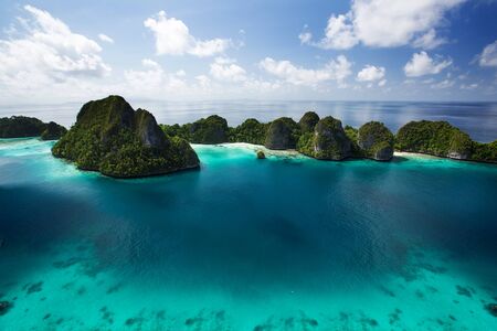 Picuresque landscape Wajag island, Raja Ampat, Indonesiaの写真素材