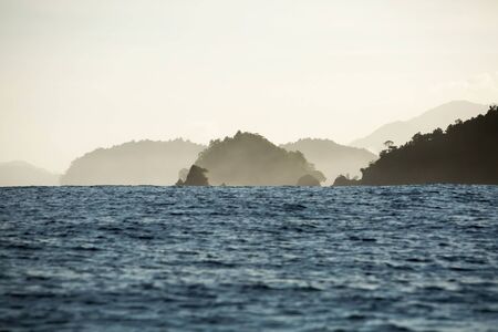 On the way to remote Wajag island, Raja Ampat, Indonesiaの写真素材