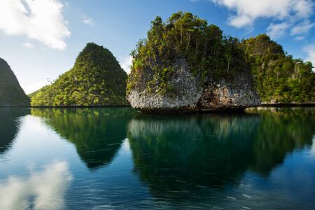 Picuresque landscape Wajag island, Raja Ampat, Indonesiaの写真素材