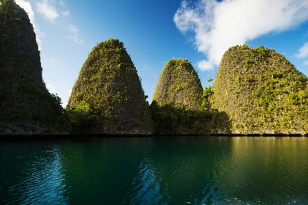 Picuresque landscape Wajag island, Raja Ampat, Indonesiaの写真素材