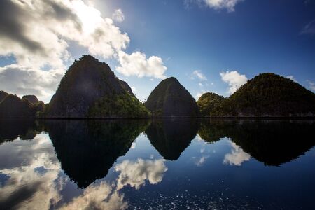 Picuresque landscape Wajag island, Raja Ampat, Indonesiaの写真素材