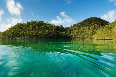 Picuresque landscape Wajag island, Raja Ampat, Indonesiaの写真素材