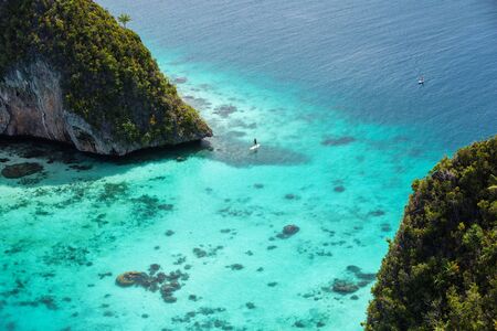Picuresque landscape Wajag island, Raja Ampat, Indonesiaの写真素材