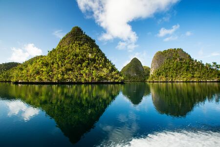 Picuresque landscape Wajag island, Raja Ampat, Indonesiaの写真素材