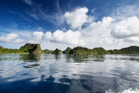 Picuresque landscape Wajag island, Raja Ampat, Indonesiaの写真素材