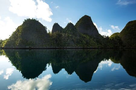 Picuresque landscape Wajag island, Raja Ampat, Indonesiaの写真素材