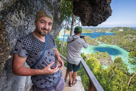 Puncak Harfat (Harun Fatimah) geosite Raja Ampat , Indonesiaの写真素材