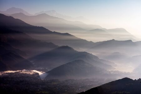 Beautiful landscape of Himalaya mountainsの写真素材