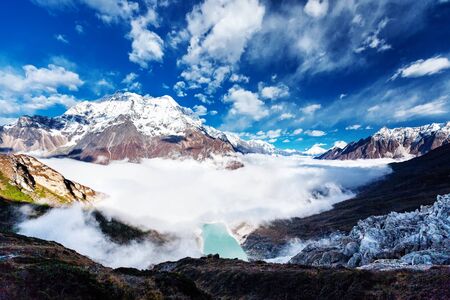 Beautiful landscape of Himalaya mountains の写真素材