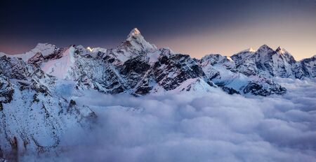 Beautiful landscape of Himalaya mountainsの写真素材