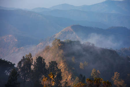 Semeru peak at the sunrise, Java, Indonesiaの写真素材