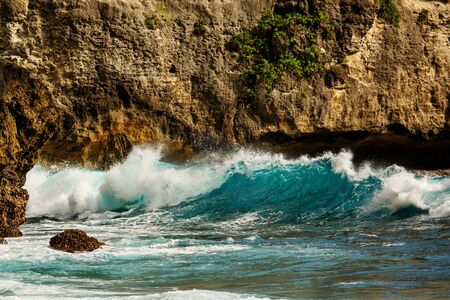 Big blue stormy ocean wave