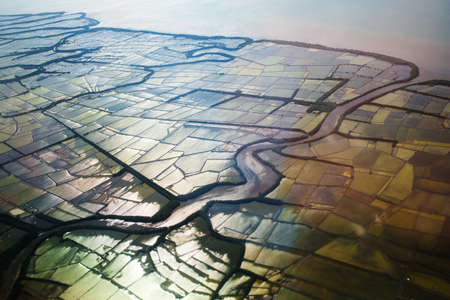 Reflection in the rice fields, Sulawesi, Indonesia
