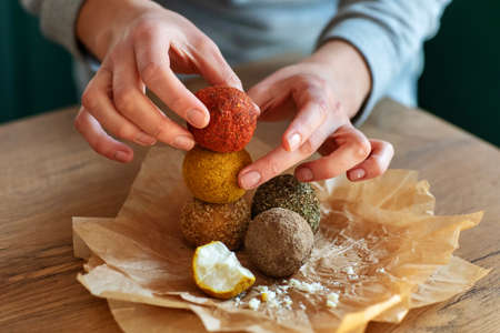 Yummy goat cheeseの写真素材