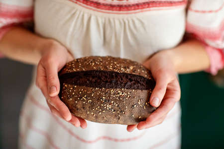 Homemade bread. Food for healthの写真素材