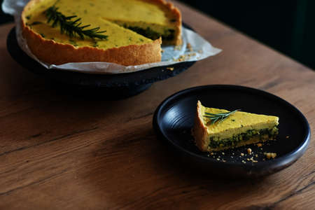 Home made spinach cakeの写真素材