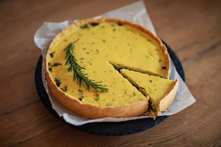 Home made spinach cakeの写真素材