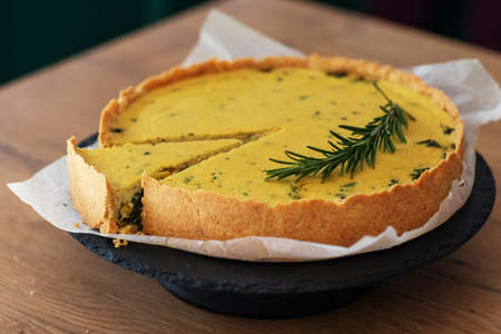 Home made spinach cakeの写真素材