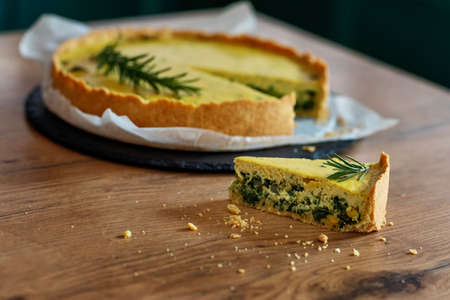 Home made spinach cakeの写真素材