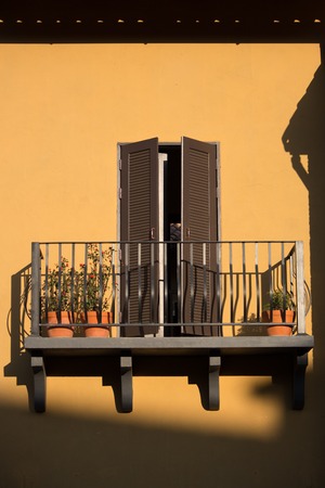 Shutter window uniquely associated with Italy.の写真素材