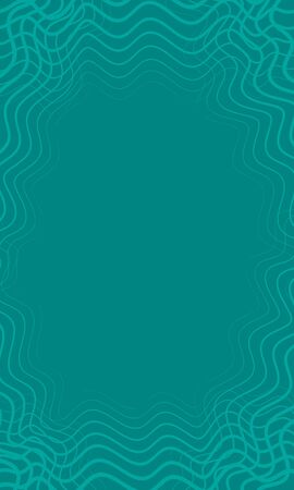 Abstract wavy stripes on turquoise background. Creative line art. Design elements. Many turquoise lines.の写真素材