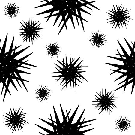 pattern with abstract decorative elements of different sizes on a white background. Abstract spot design background , pattern  wallpaper backdrop.のイラスト素材