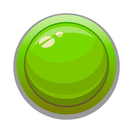 Vector icons. For applications, sites Green button. Round shapeのイラスト素材