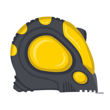 Roulette tool vector flat illustration. Tape measure icon.のイラスト素材