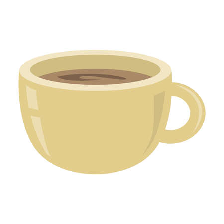 Coffee cup on white isolated background. Espresso. Black coffee icon. Vectorのイラスト素材