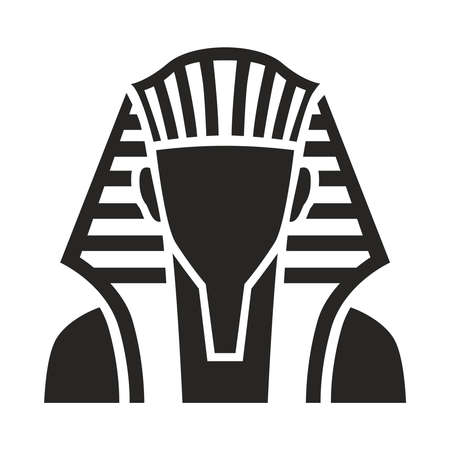 Pharaoh vector isolated flat illustration. Pharaoh icon. Egyptian pharaoh.のイラスト素材