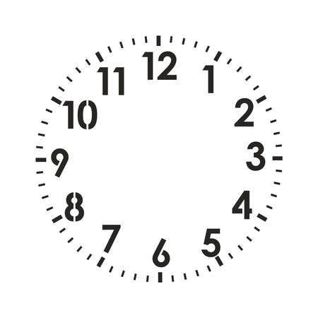 Illustration for your own design vector illustration isolated on white background. Vector clock face.のイラスト素材