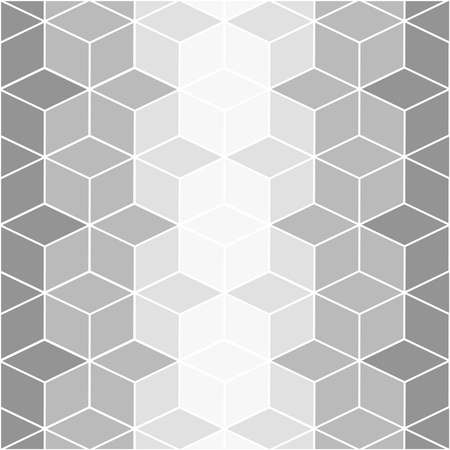 Abstract gray boxes background. Digital geometric abstraction with lines and points. Cube cell. Modern technology illustration with square mesh.の写真素材