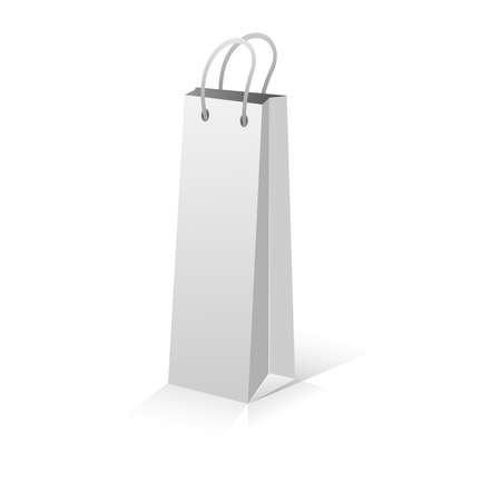 Realistic Shopping Bag Mockup for branding and corporate identity design. Paper package and price tags template isolatedのイラスト素材