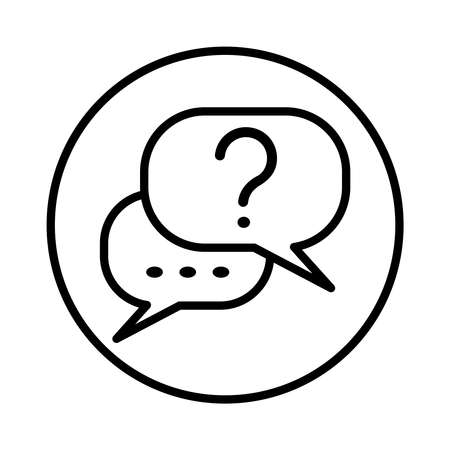 Chat, dialog, conversation icon symbol. On white background. Icon vector illustration.のイラスト素材